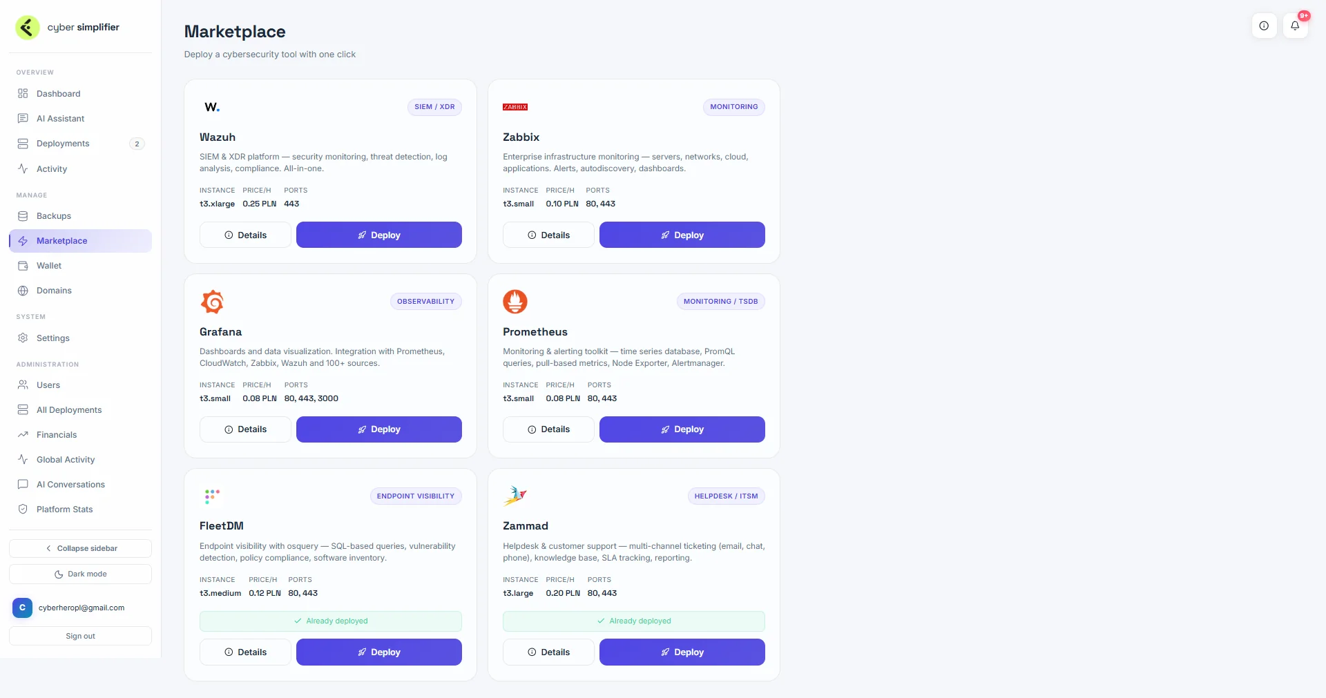 One-Click Marketplace